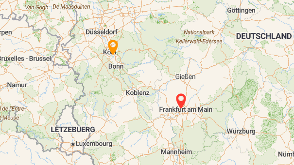 Map of company locations