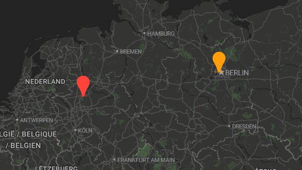 Map of company locations