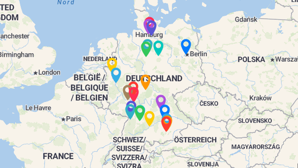 Map of company locations
