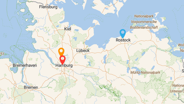 Map of company locations