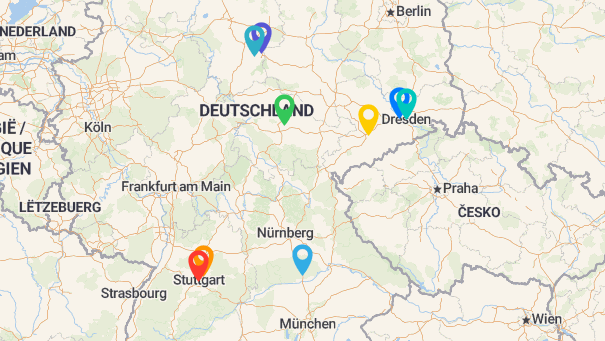 Map of company locations