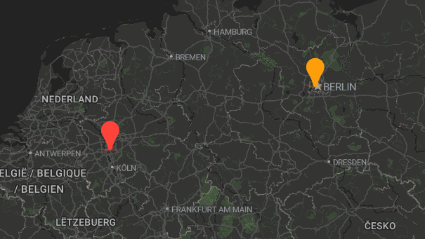Map of company locations