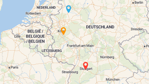 Map of company locations