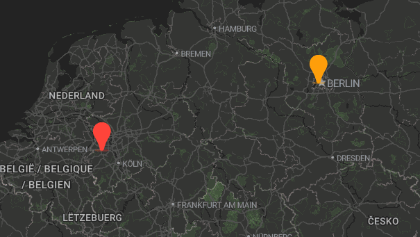 Map of company locations