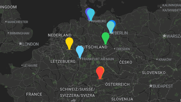 Map of company locations