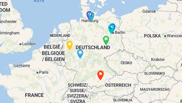 Map of company locations