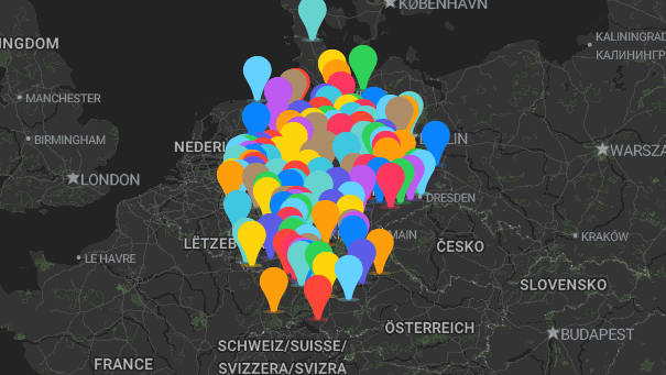 Map of company locations