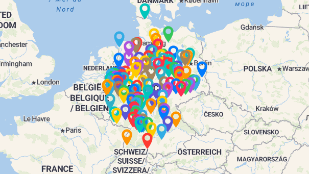 Map of company locations