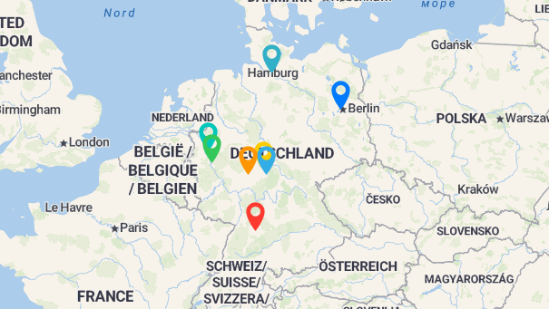 Map of company locations