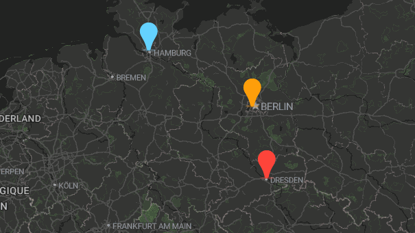 Map of company locations