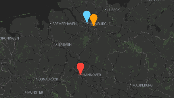 Map of company locations
