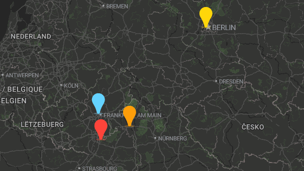 Map of company locations