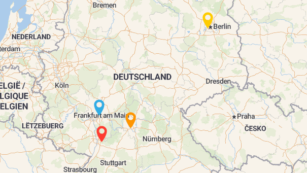 Map of company locations