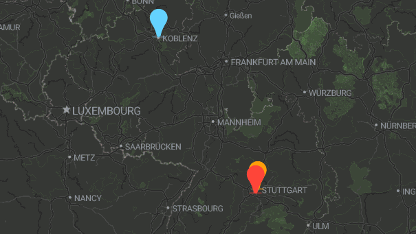 Map of company locations