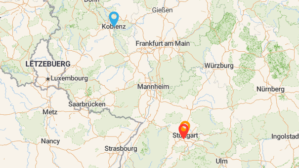 Map of company locations