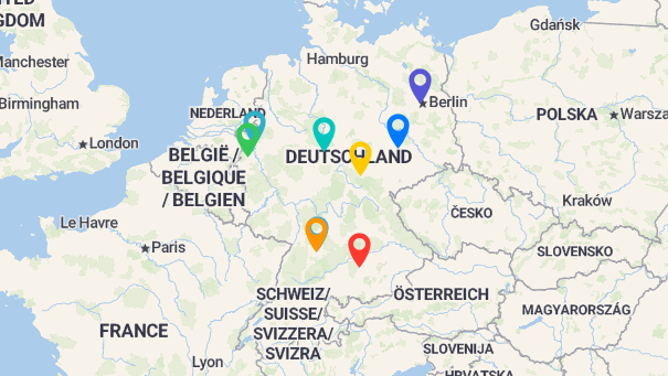Map of company locations