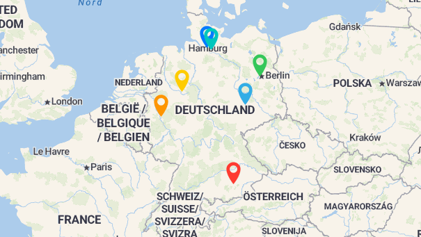 Map of company locations