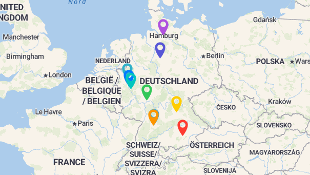 Map of company locations