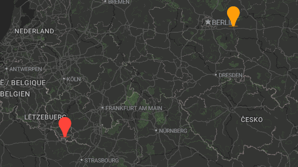 Map of company locations