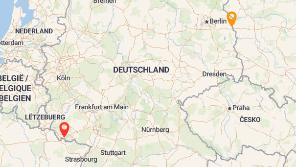 Map of company locations