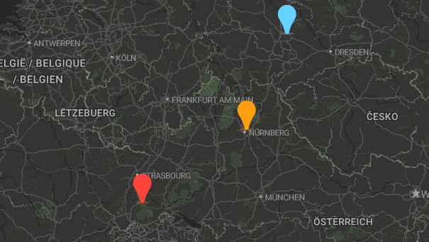 Map of company locations