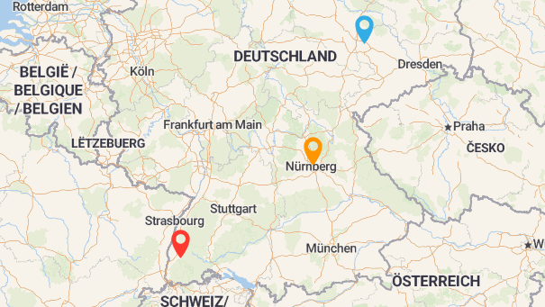 Map of company locations