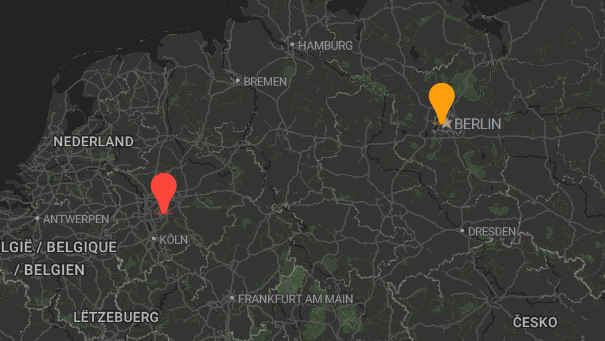 Map of company locations