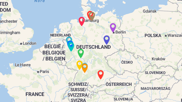 Map of company locations