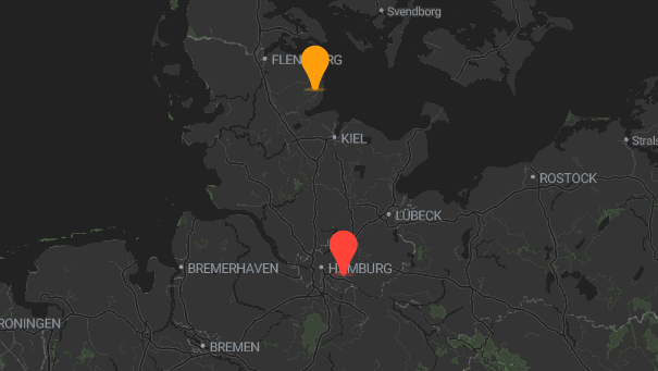 Map of company locations