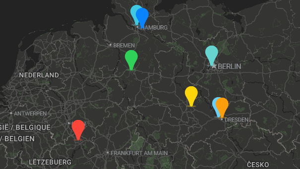 Map of company locations