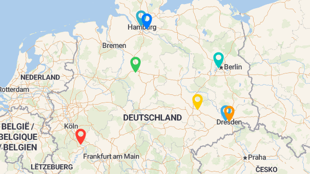 Map of company locations