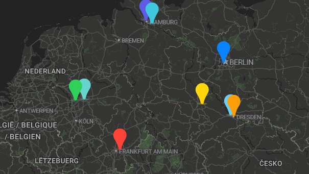 Map of company locations