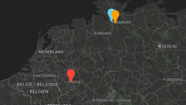 Map of company locations