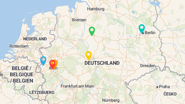 Map of company locations
