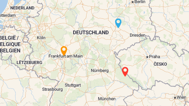 Map of company locations