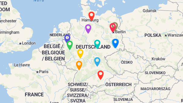 Map of company locations