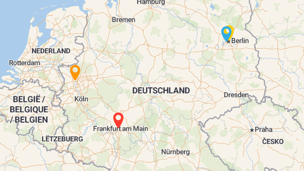 Map of company locations