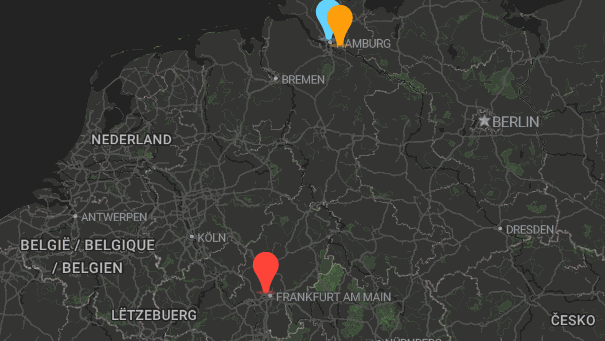 Map of company locations