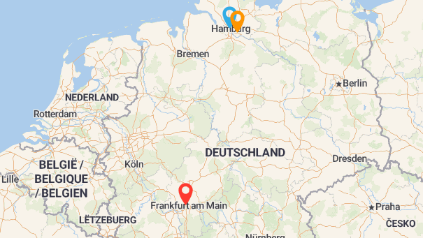 Map of company locations
