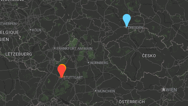 Map of company locations