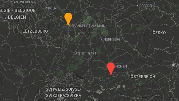 Map of company locations