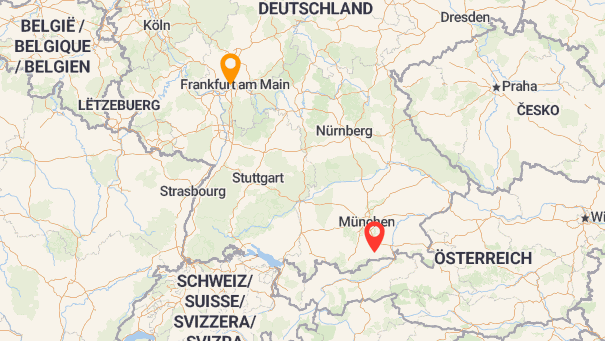 Map of company locations