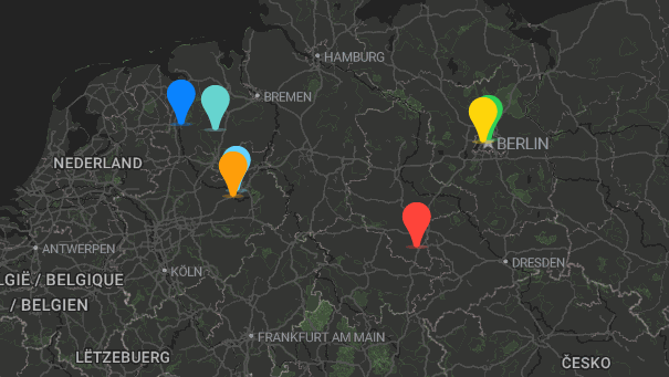 Map of company locations