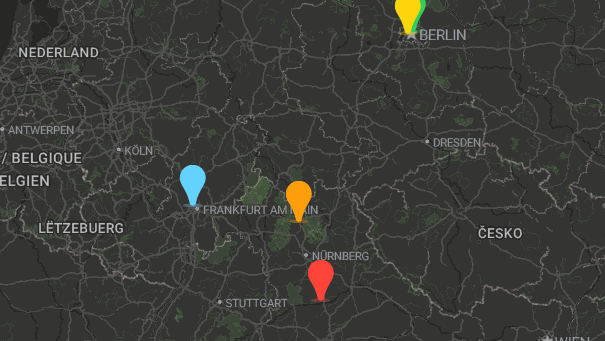 Map of company locations