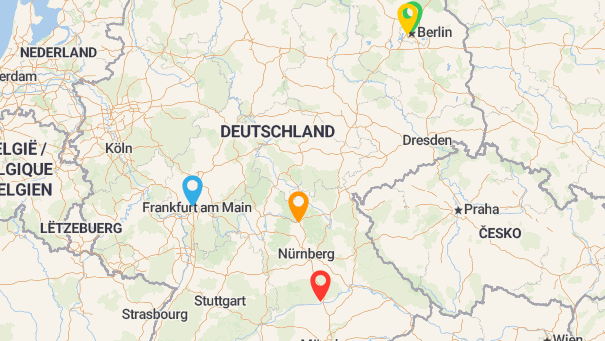 Map of company locations