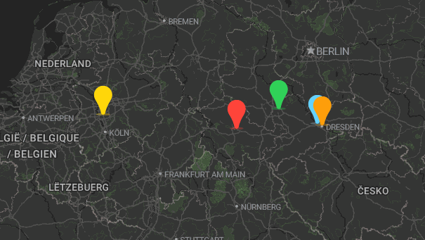 Map of company locations