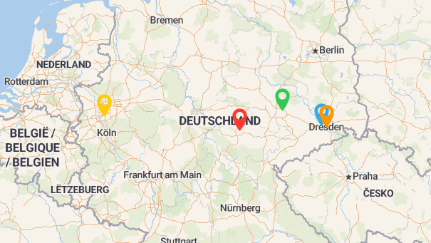 Map of company locations