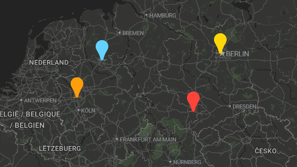 Map of company locations