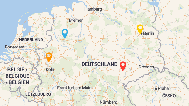 Map of company locations
