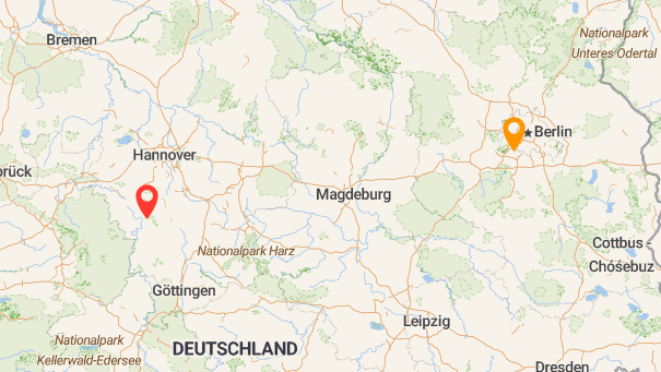 Map of company locations
